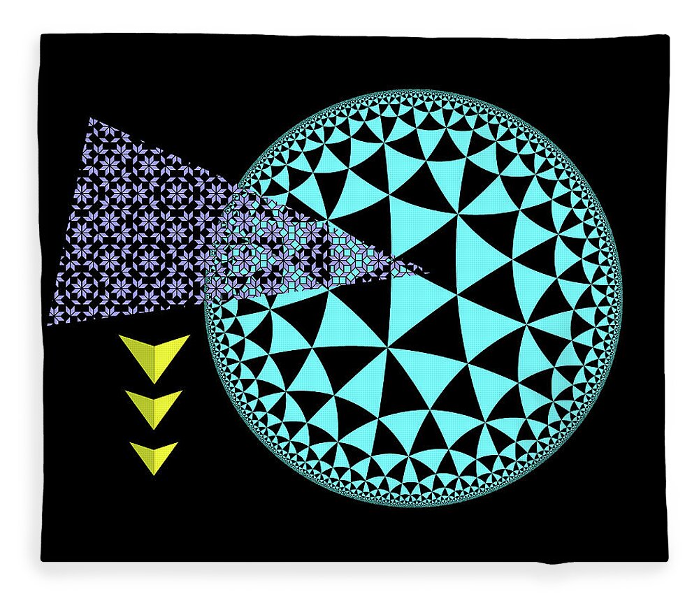 New Directions Fleece Blanket featuring the digital art Design 4 New Directions by Lorena Cassady