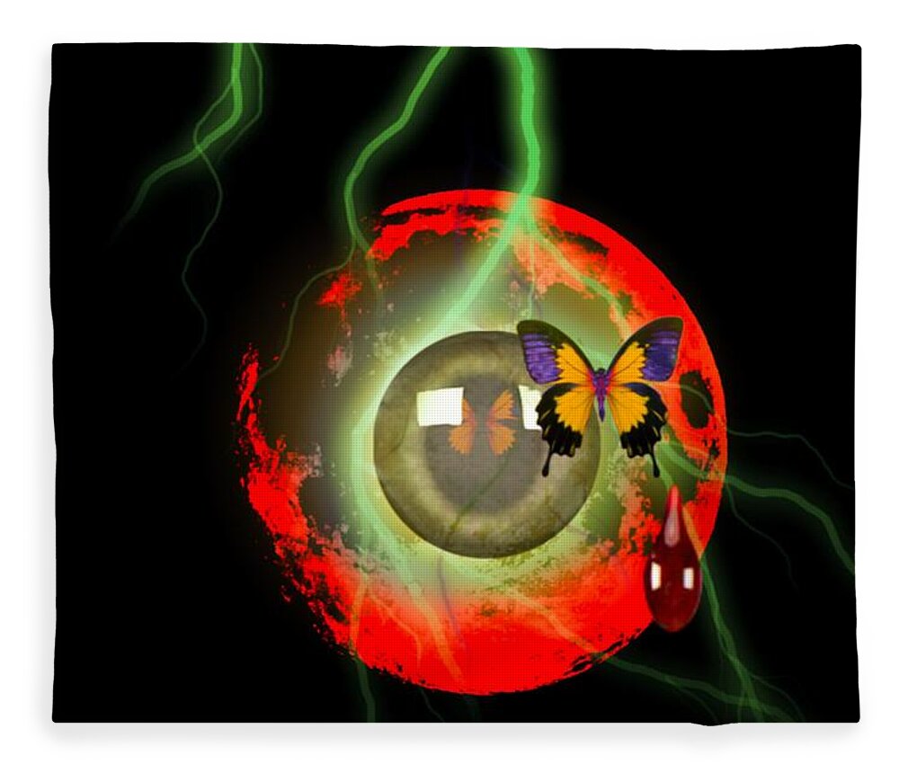 Eye Fleece Blanket featuring the digital art Digital Eye by Anna Adams