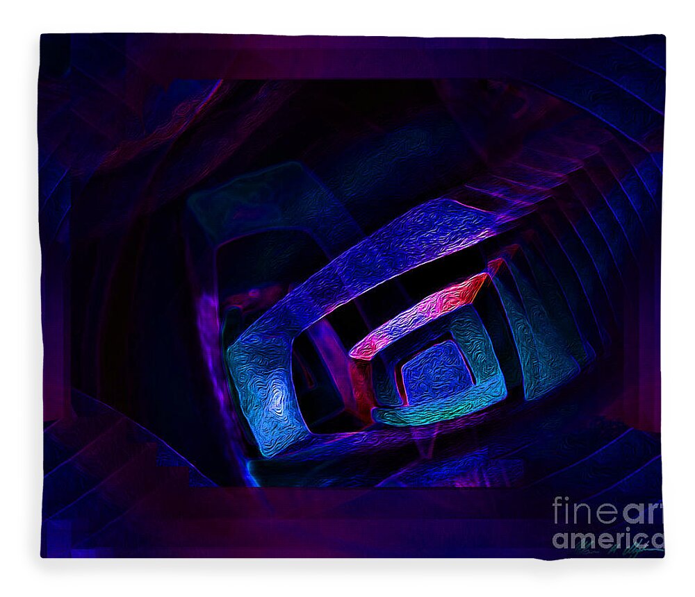 Surreal Dimensions Collection Fleece Blanket featuring the digital art Dimension Royale 6 by Aldane Wynter