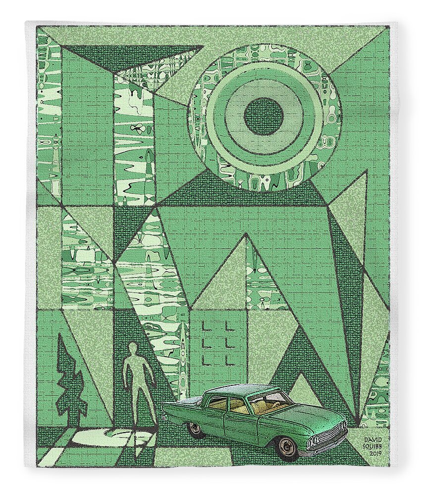 Dinky Toys Fleece Blanket featuring the digital art Dinky Toys / Fairlane by David Squibb