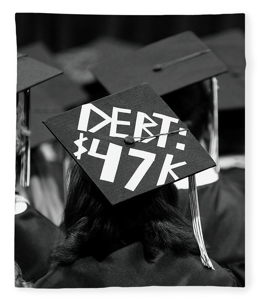 College Fleece Blanket featuring the photograph Diploma Of Debt by Lens Art Photography By Larry Trager