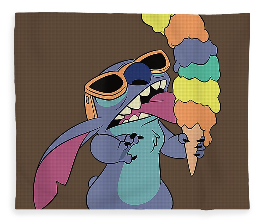 Disney Lilo and Stitch Ice Cream Chillin Fleece Blanket