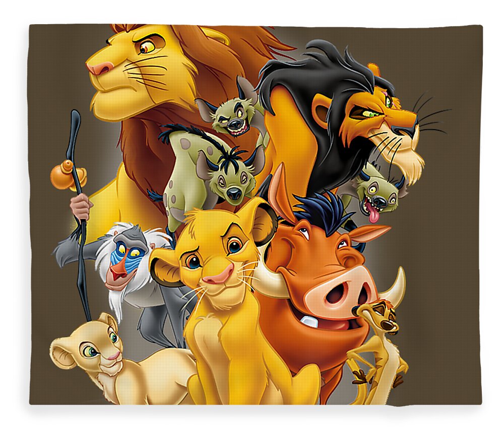 Disney Lion King Pride Land Characters Graphic Fleece Blanket by Kha ...