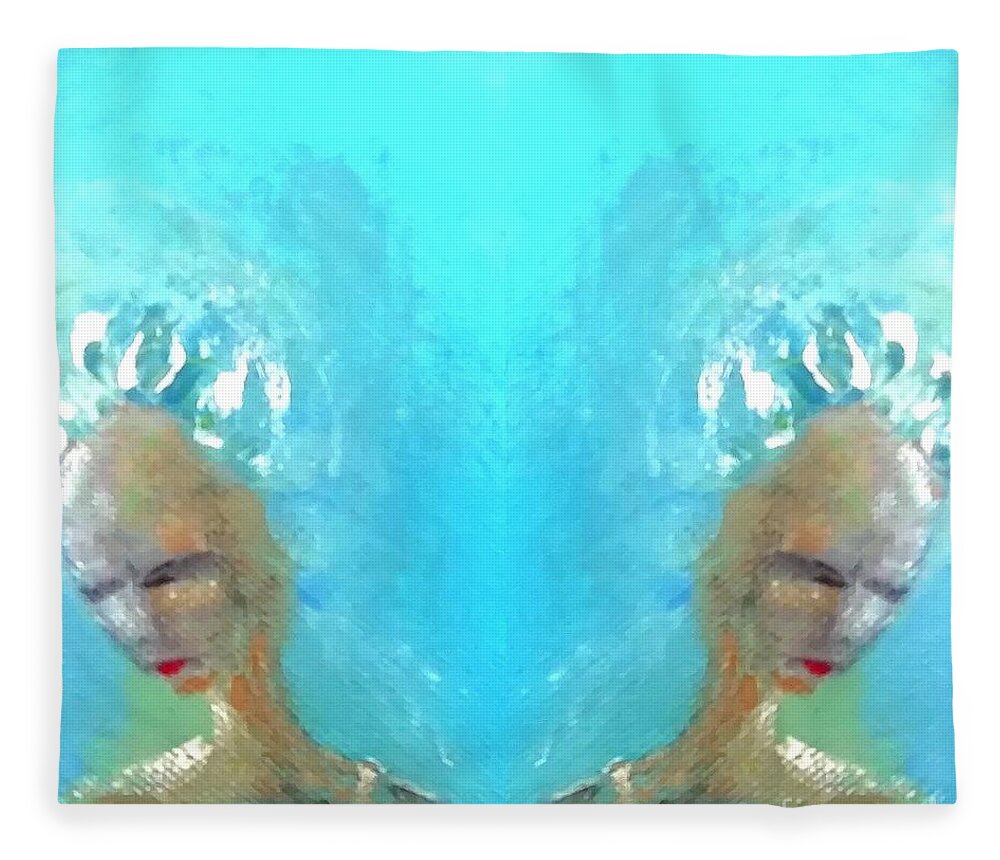  Fleece Blanket featuring the digital art Divided by Alexandra Vusir