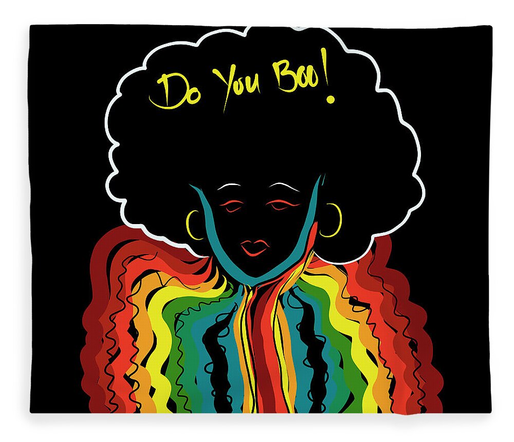 Gay Pride Fleece Blanket featuring the digital art Do You Boo by Amber Lasche