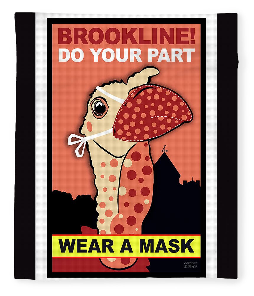 Brookline Fleece Blanket featuring the digital art Do Your Part by Caroline Barnes