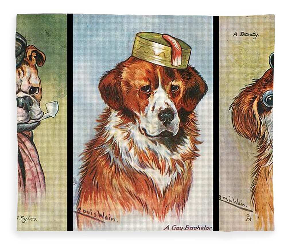 Dogs Louis Wain Print Photograph by Les Classics - Pixels