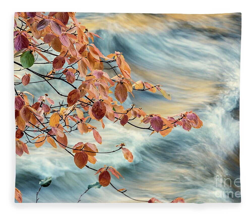 Dogwood Fleece Blanket featuring the digital art Dogwood and Standing Waves by William Fields