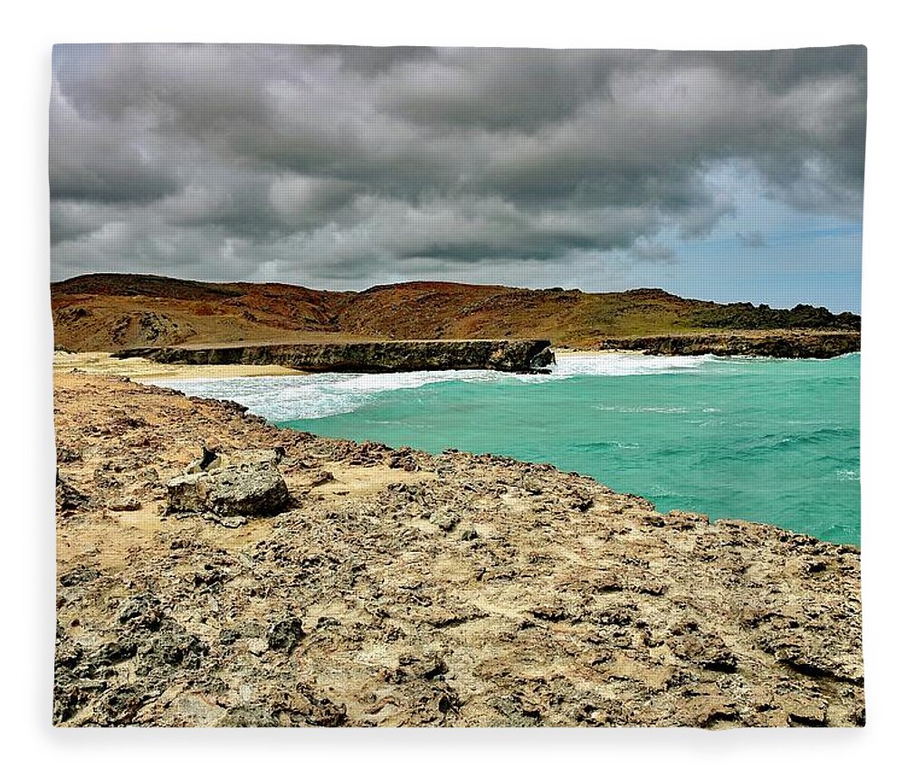 Landscape Fleece Blanket featuring the photograph Dos Playa by Monika Salvan