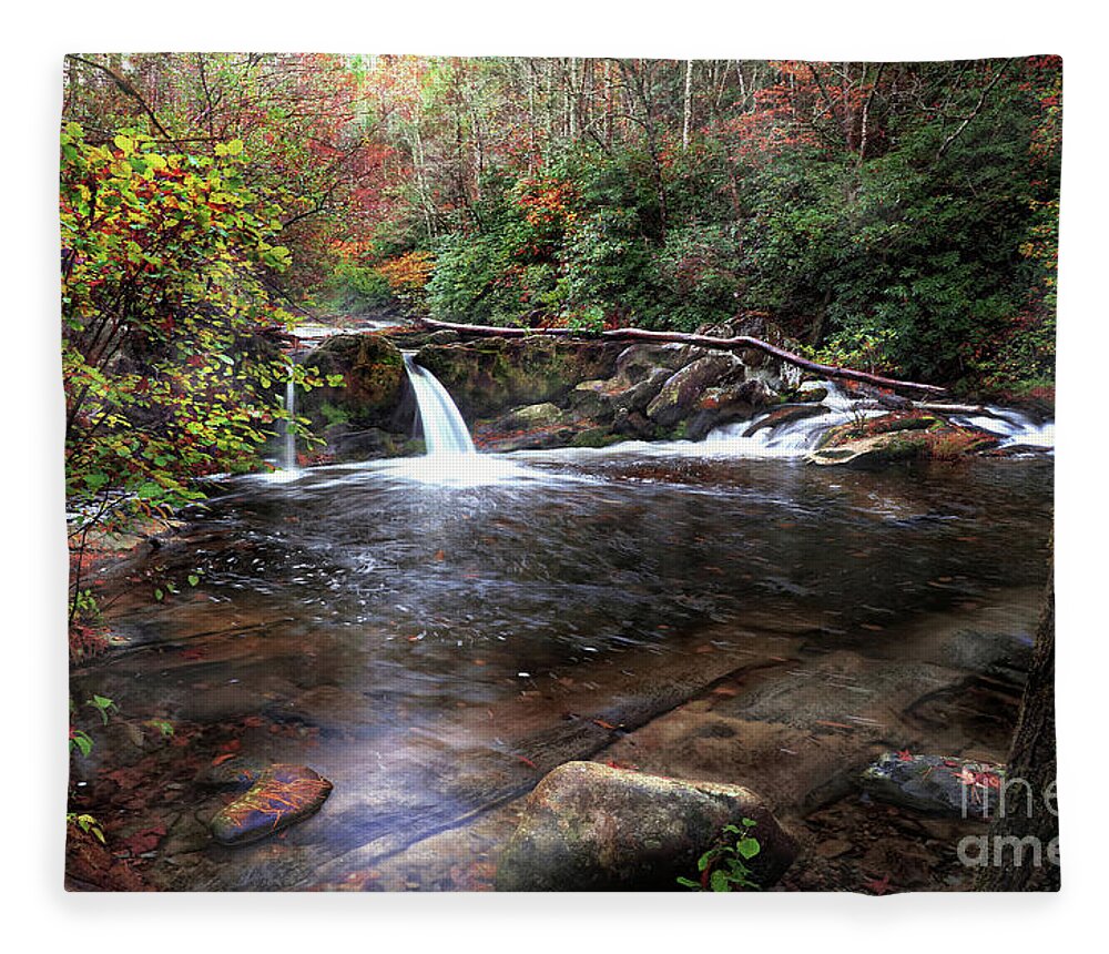 Waterfalls Fleece Blanket featuring the photograph Double Trouble by Rick Lipscomb