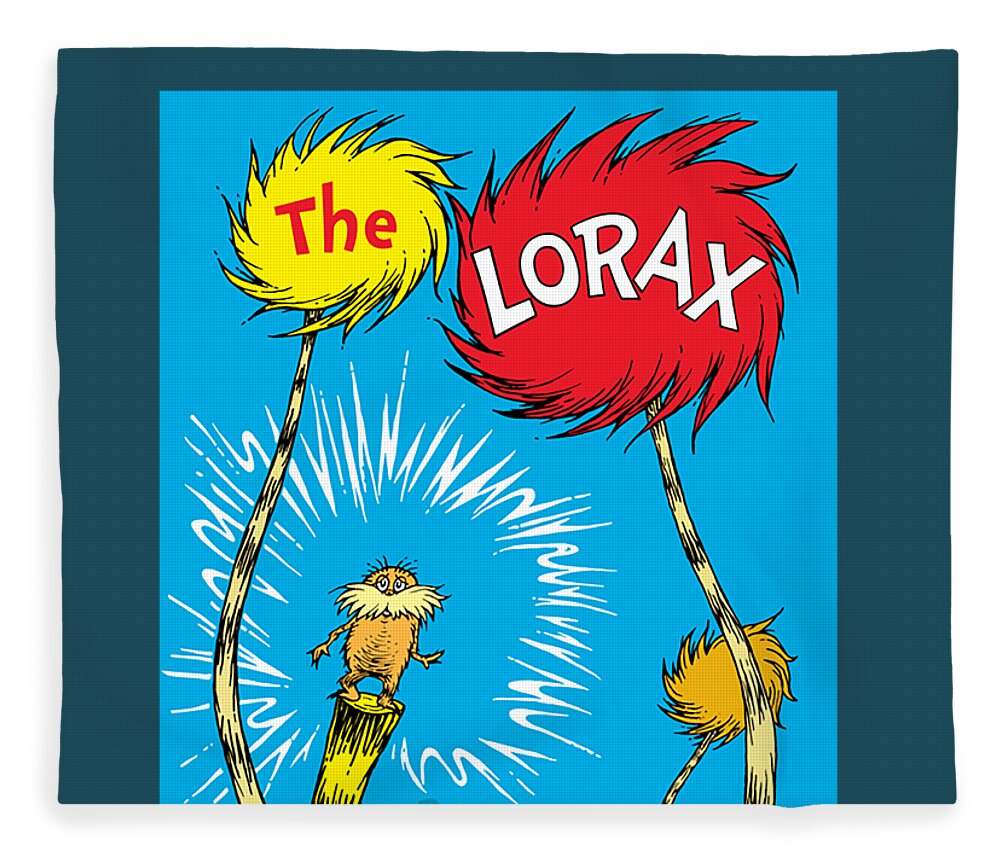 Dr Seuss The Lorax Book Cover Fleece Blanket By Akselw Shelb - Pixels