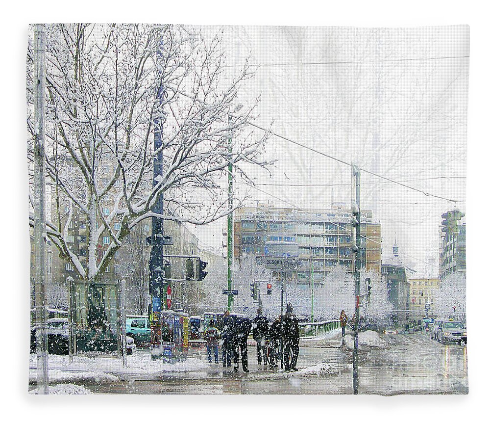 White Christmas Fleece Blanket featuring the photograph Dreaming of a White Christmas by LemonArt Photography