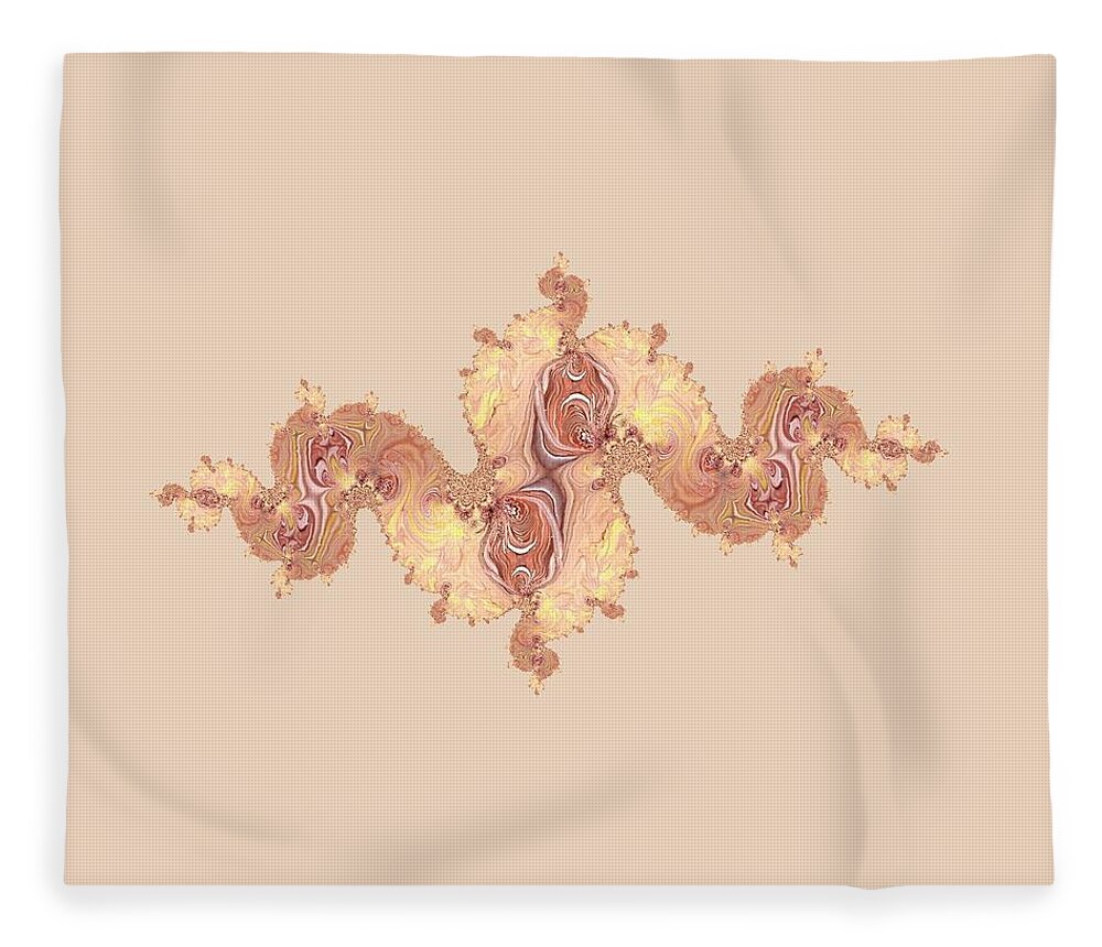 Pouring Fleece Blanket featuring the digital art Drops On Flower - Dragon by Themayart