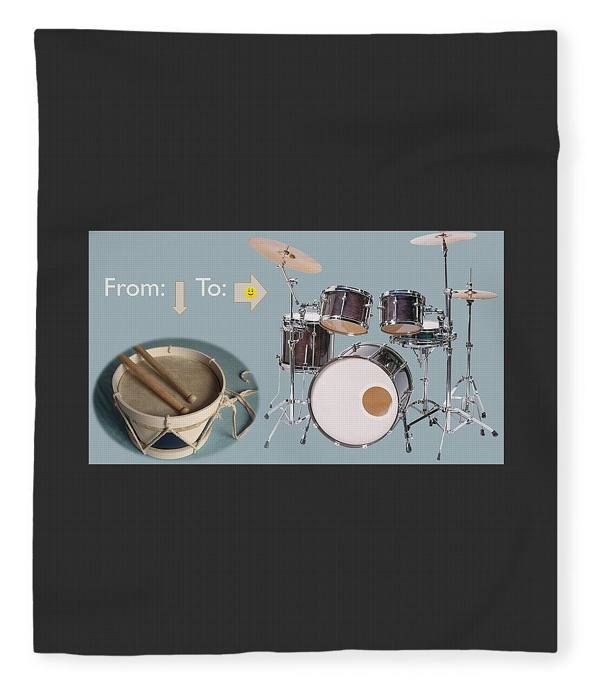 Drums Fleece Blanket featuring the photograph Drums From This To This by Nancy Ayanna Wyatt