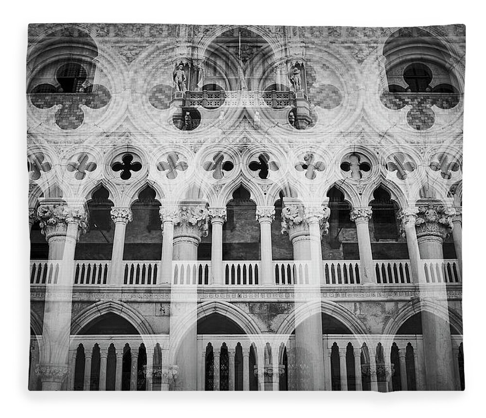 Art Fleece Blanket featuring the photograph DSC6806 Palazzo Ducale SC1 by Marco Missiaja