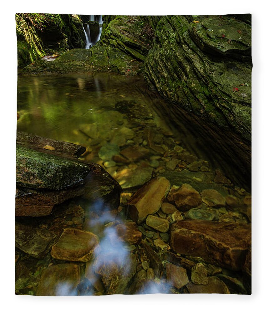 Blue Ridge Mountains Fleece Blanket featuring the photograph Duggars Creek Falls 2 by Melissa Southern
