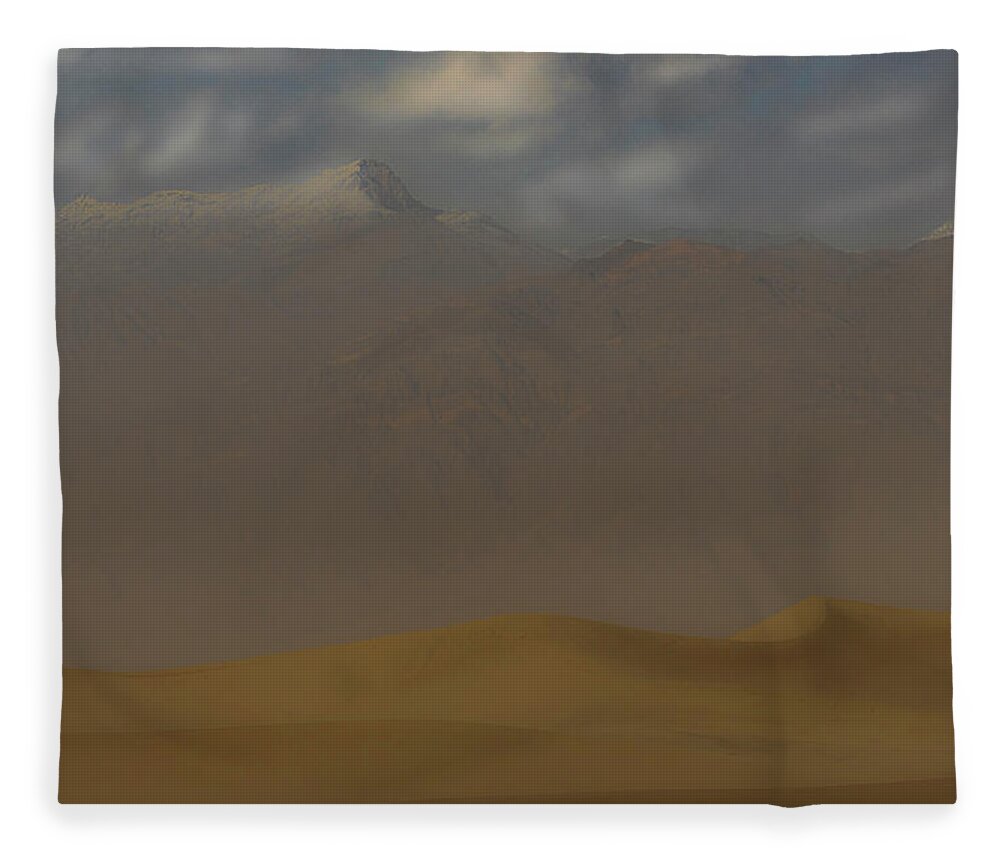 National Park Fleece Blanket featuring the photograph Dust on the Dunes by Mike Lee