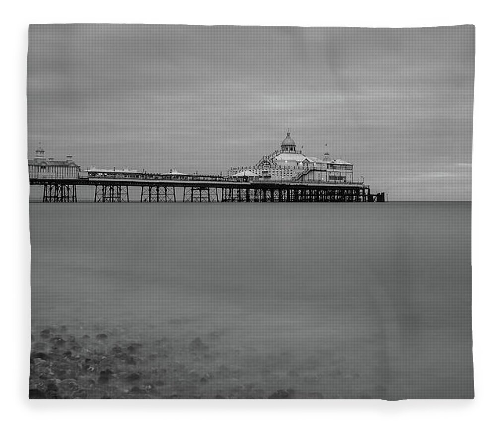 Eastbourne Fleece Blanket featuring the photograph Eastbourne Pier by Andrew Lalchan