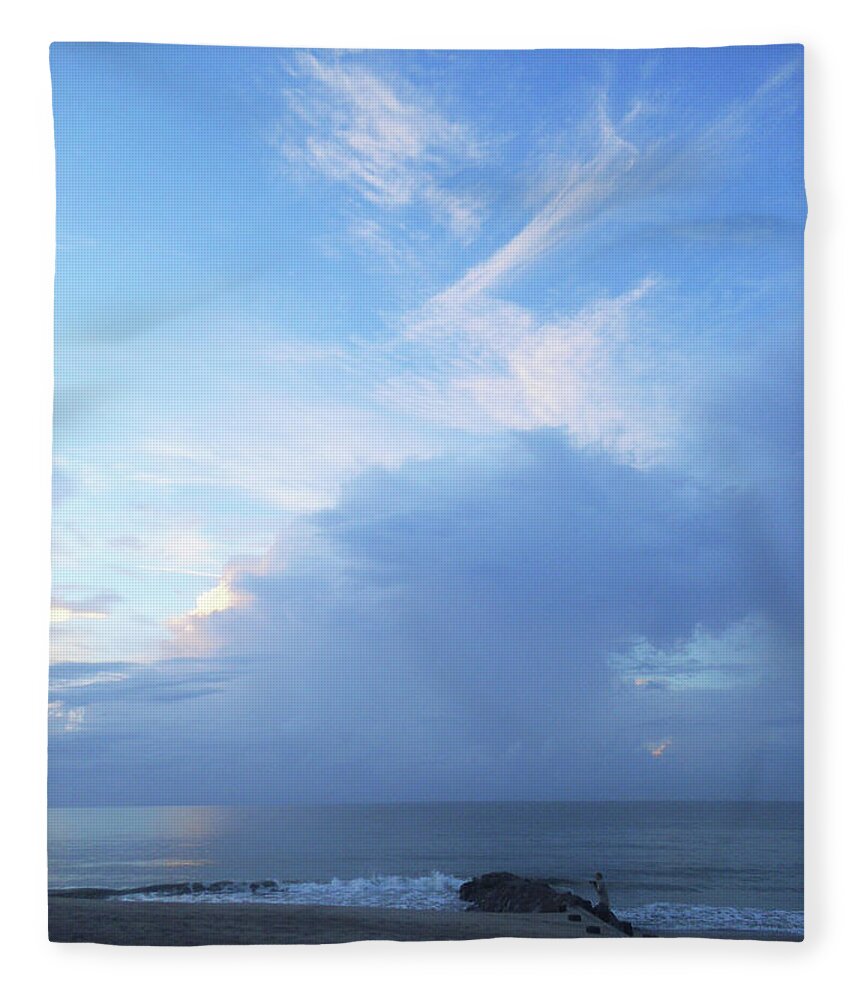  Fleece Blanket featuring the photograph Edisto Clouds by Heather E Harman