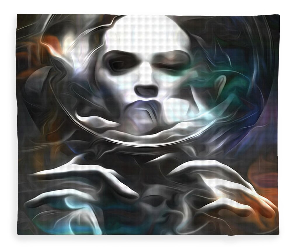 Visionary Fleece Blanket featuring the digital art Ego by Jeff Malderez