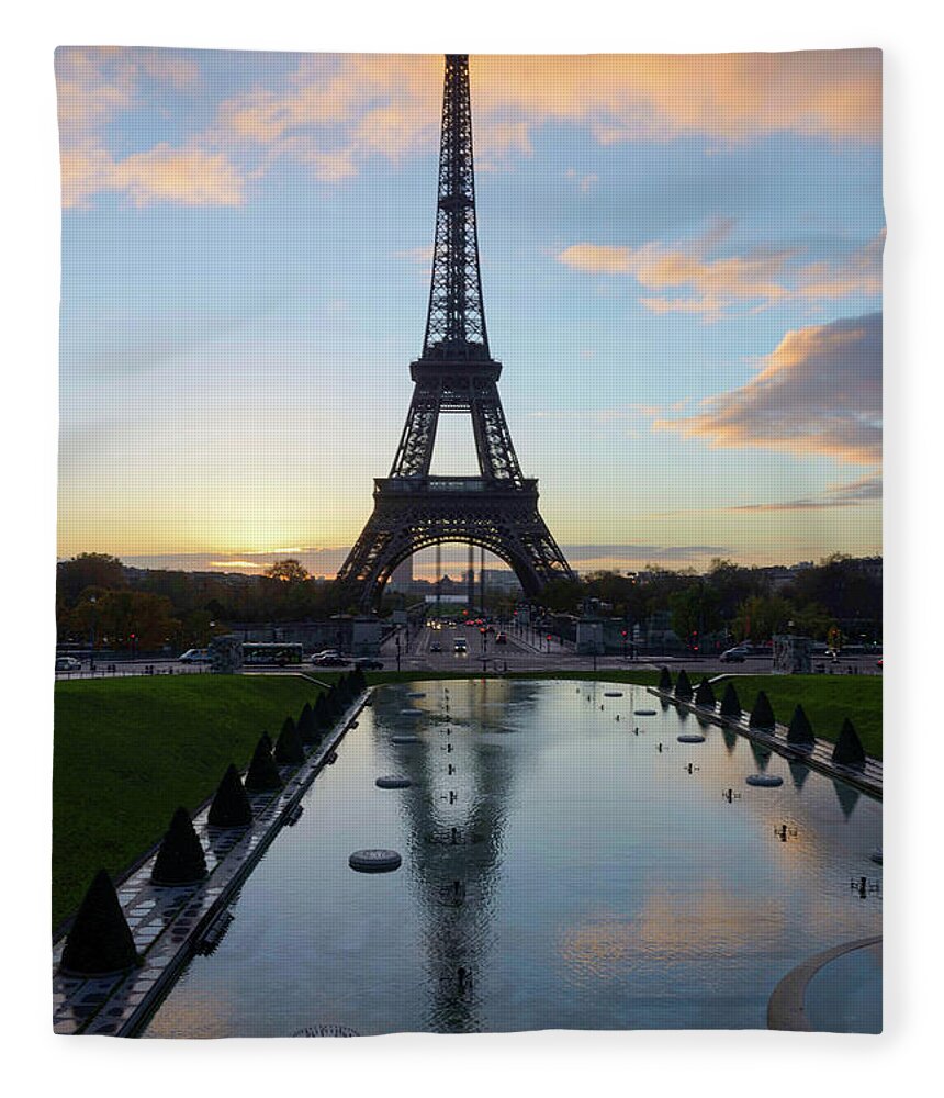 Eiffel Tower Fleece Blanket featuring the photograph Eiffel Tower by Mike Brown