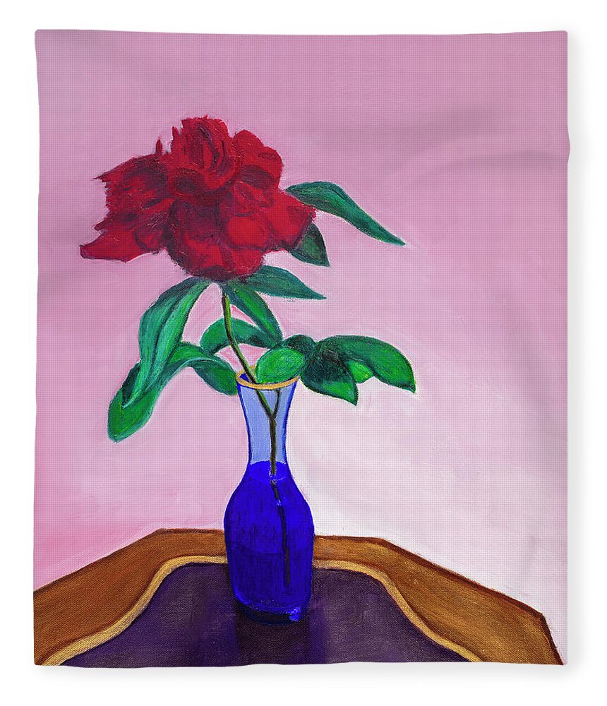 Still Life Fleece Blanket featuring the painting Elegance by Santana Star