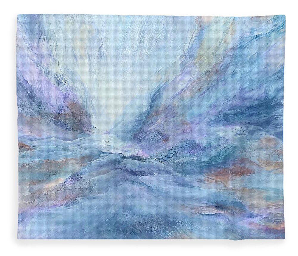 Abstract Fleece Blanket featuring the painting Endless by Soraya Silvestri