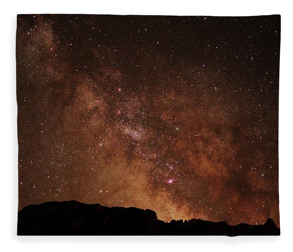 Landscape Fleece Blanket featuring the photograph Eruption of stars by Karine GADRE