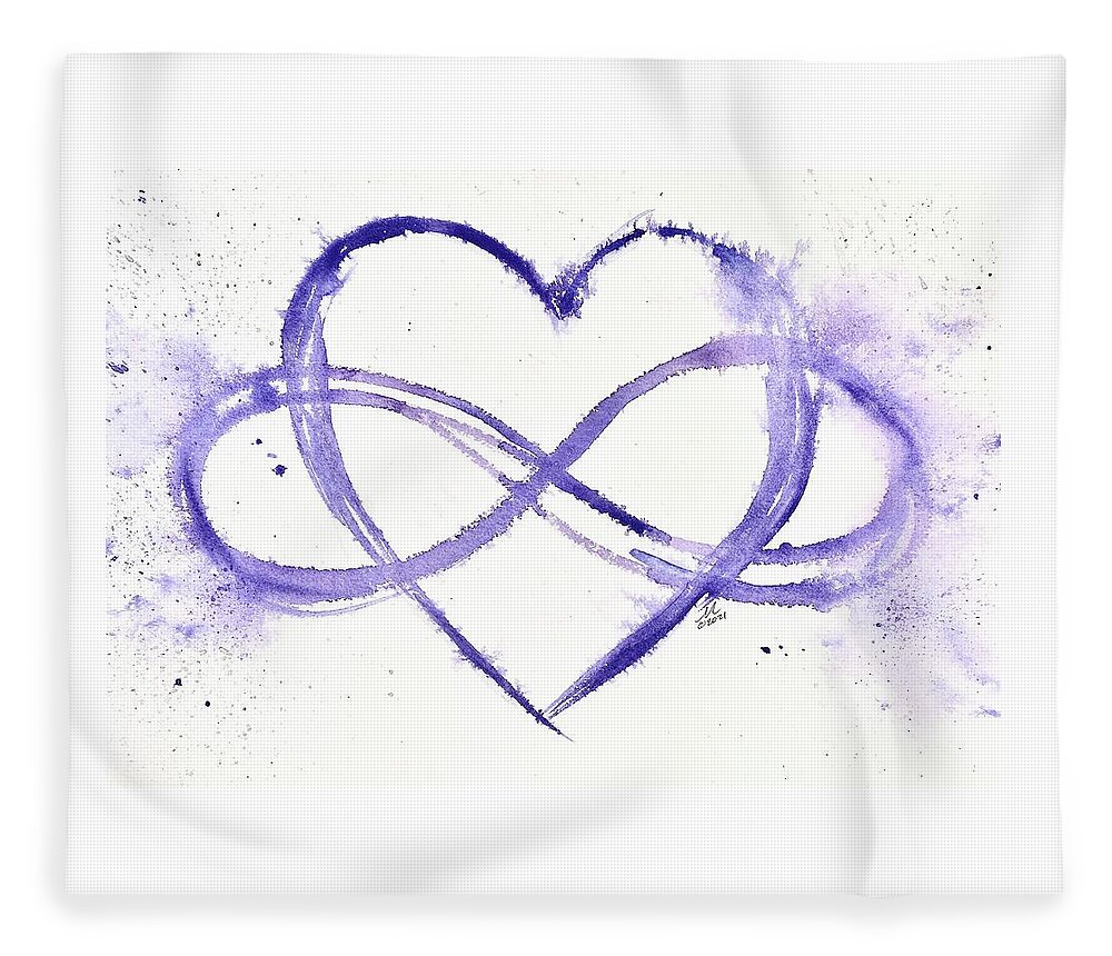 Oneness Fleece Blanket featuring the painting Only Love Is Eternal by Michal Madison