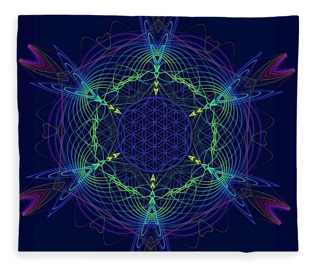 Abstract Fleece Blanket featuring the photograph Evangeline's Dreamcatcher by Judy Kennedy