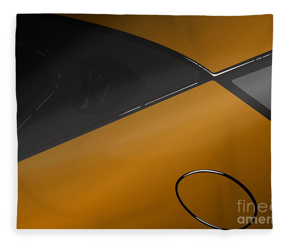 Sports Car Fleece Blanket featuring the digital art Evora X Design Great British Sports Cars - Burnt Orange by Moospeed Art