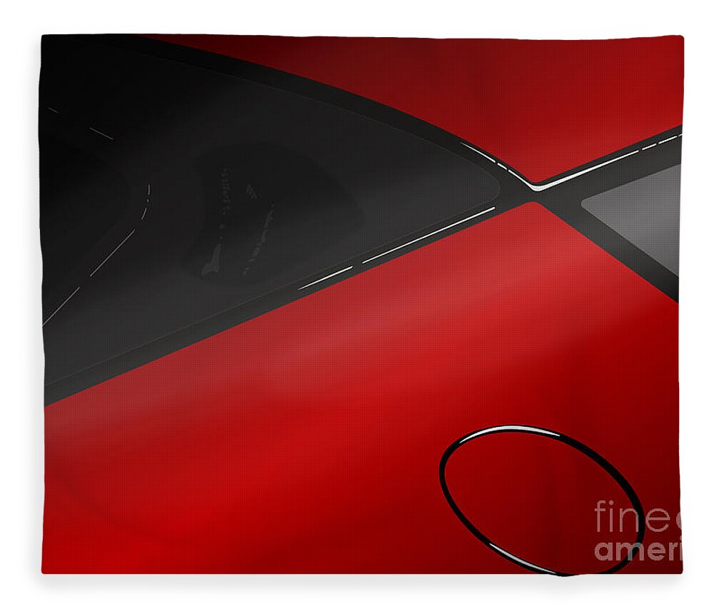 Sports Car Fleece Blanket featuring the digital art Evora X Design Great British Sports Cars - Red by Moospeed Art