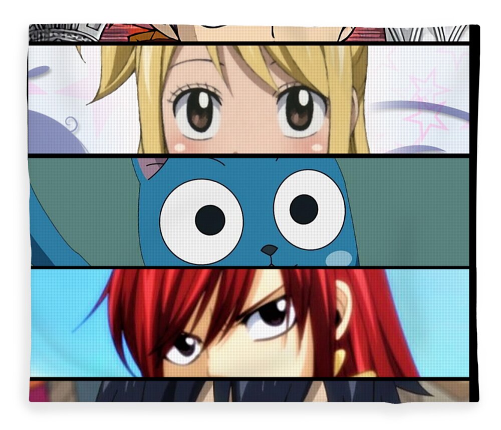 Fairy Tail Eyes Art Characters Anime Fleece Blanket by Anime Art - Pixels