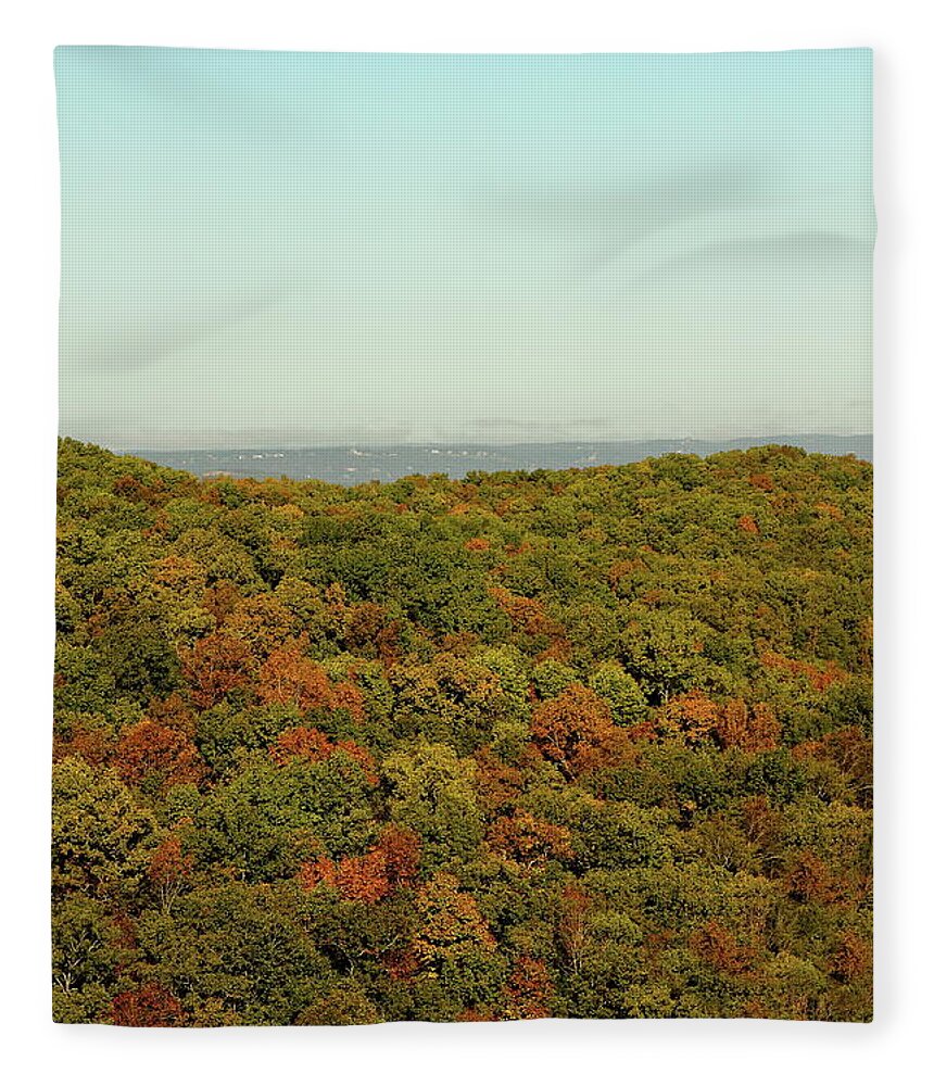 Table Rock Lake Fleece Blanket featuring the photograph Fall Foliage by Lens Art Photography By Larry Trager