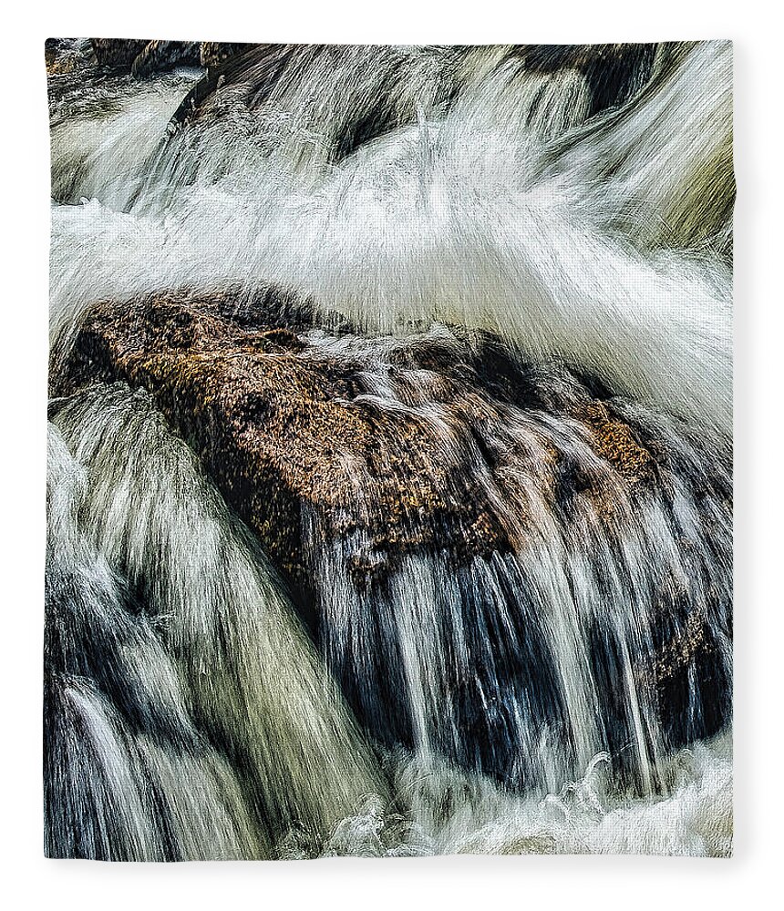 Falling Water Fleece Blanket featuring the photograph Falling by Jim Signorelli