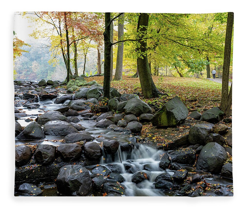 Autumn Fleece Blanket featuring the photograph Falling Waters 2 by Kevin Suttlehan