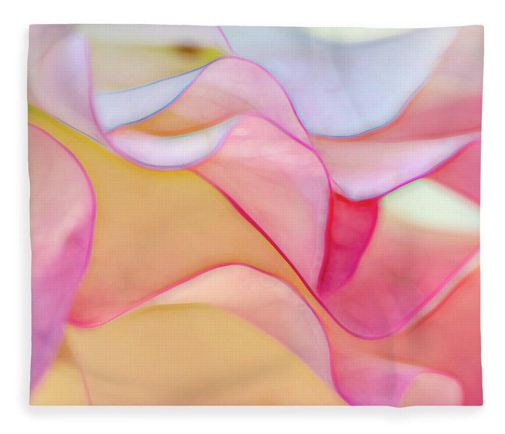 Abstract Fleece Blanket featuring the photograph Fantasy by Cathy Kovarik