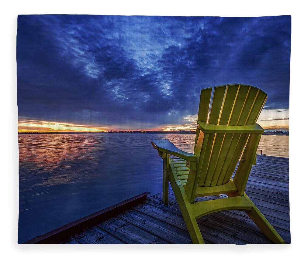 Cherry Valley Fleece Blanket featuring the photograph Farewell to Summer. by Dee Potter