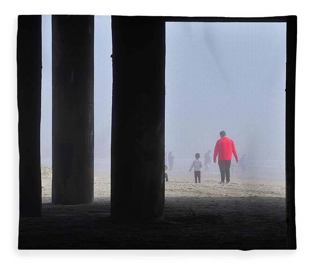 Father And Son Fleece Blanket featuring the photograph Father and son by Angelito De Jesus