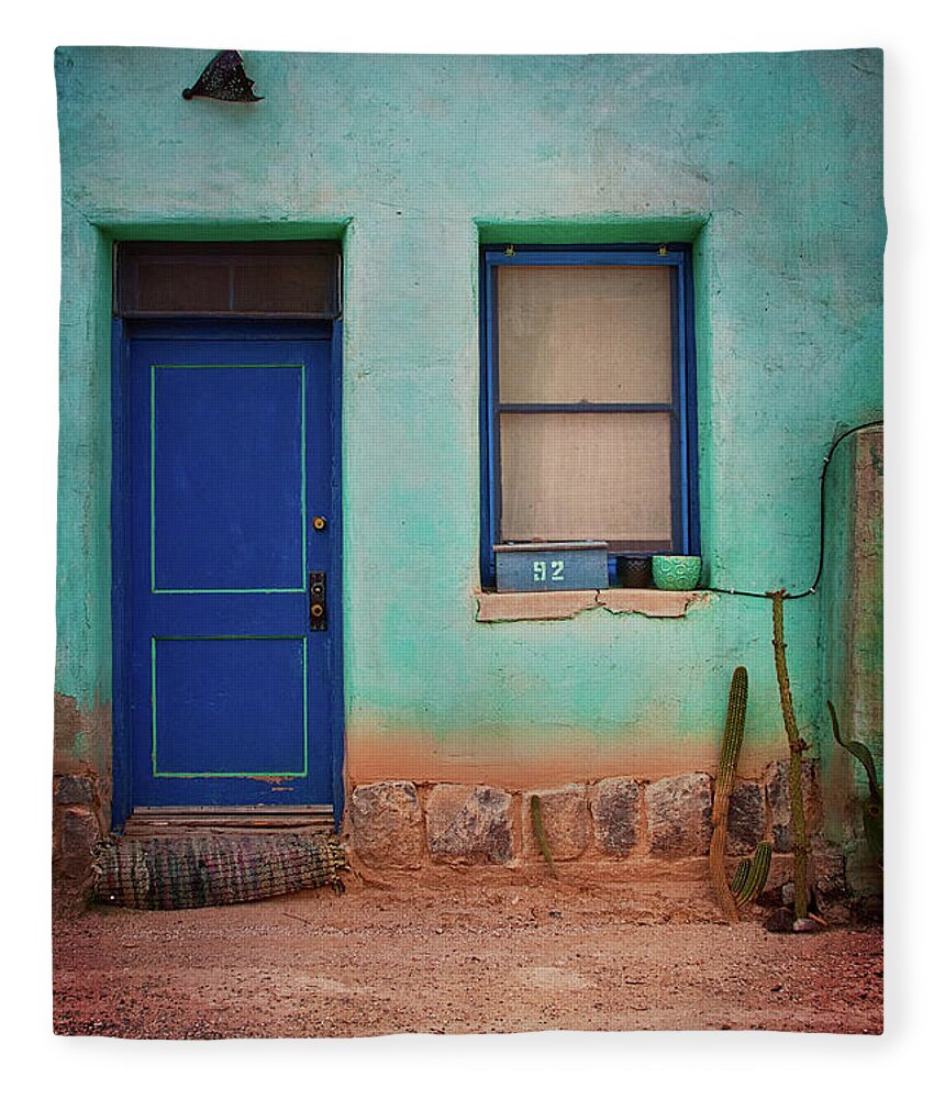Doors Fleece Blanket featuring the photograph Feeling Blue by Carmen Kern