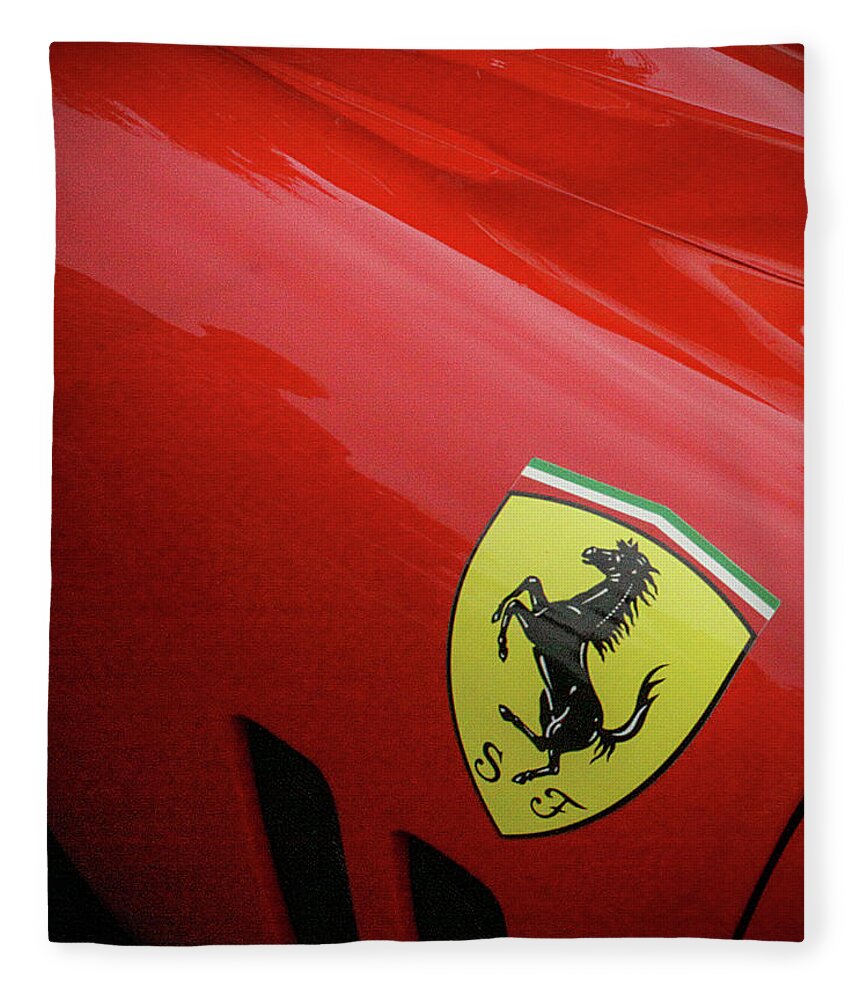 Old Fleece Blanket featuring the photograph Ferrari by Jim Whitley