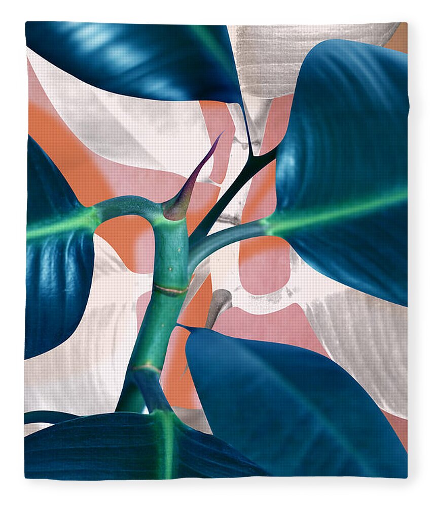 Summer Fleece Blanket featuring the photograph Ficus elastica 2 by Mark Ashkenazi