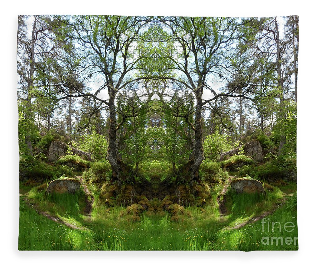 Scotland Fleece Blanket featuring the photograph Fiodh Antlers by PJ Kirk
