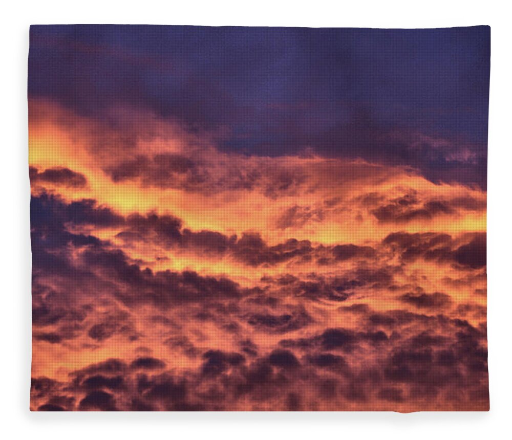 Sunset Sky Fleece Blanket featuring the photograph Fire in the Sky II by Christopher Reed