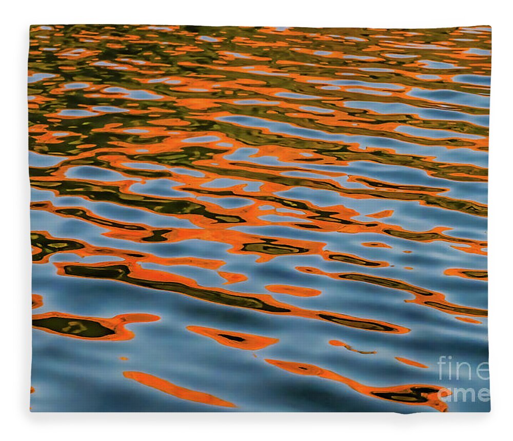 Abstract Fleece Blanket featuring the photograph Firewater by Melissa Lipton