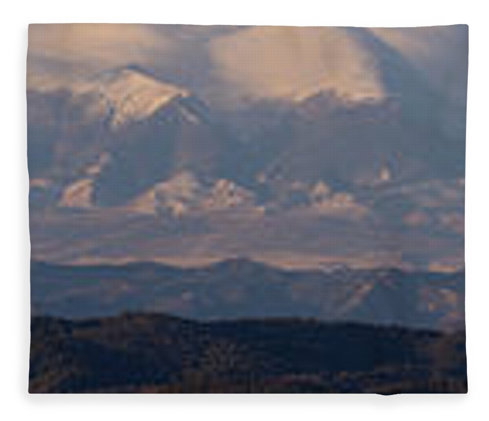 Sangre De Cristo Fleece Blanket featuring the photograph First Snow on the Sangres by Steven Krull
