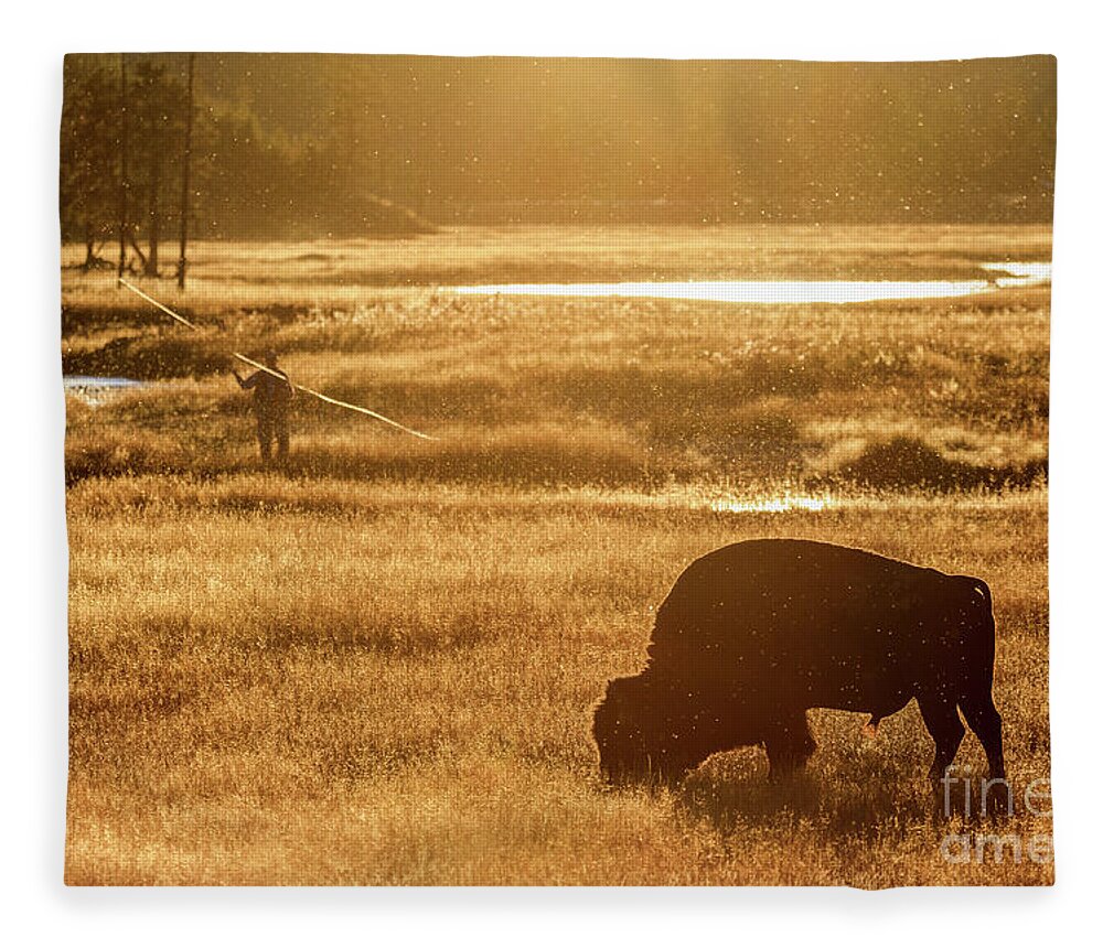 Bison Fleece Blanket featuring the photograph Fisherman's Paradise by Maresa Pryor-Luzier