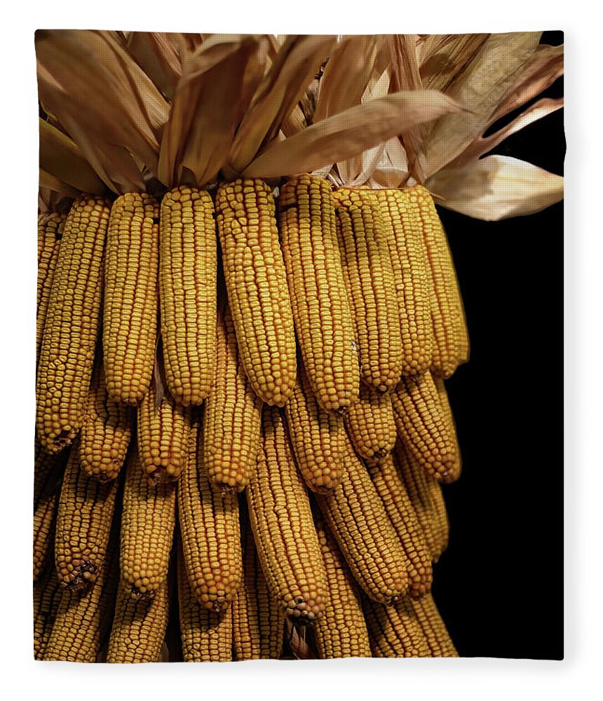 Corn Fleece Blanket featuring the photograph Flint Corn by Lois Bryan