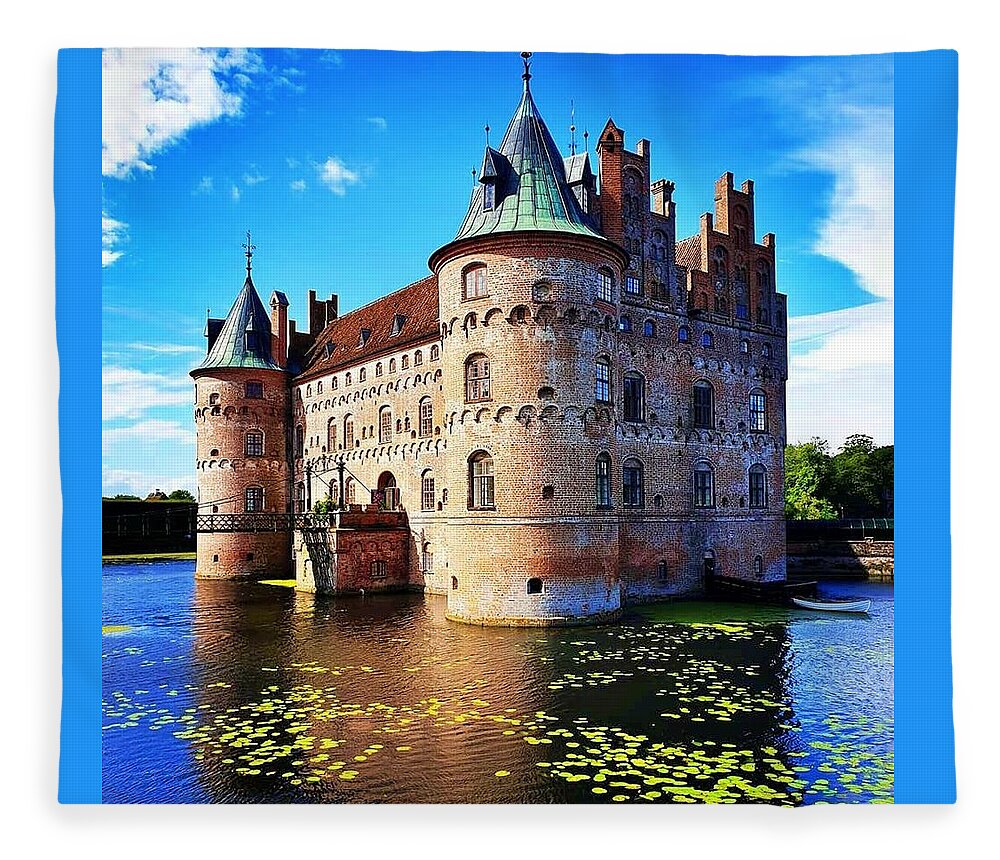 Castle Fleece Blanket featuring the photograph Floating Castle by Andrea Whitaker