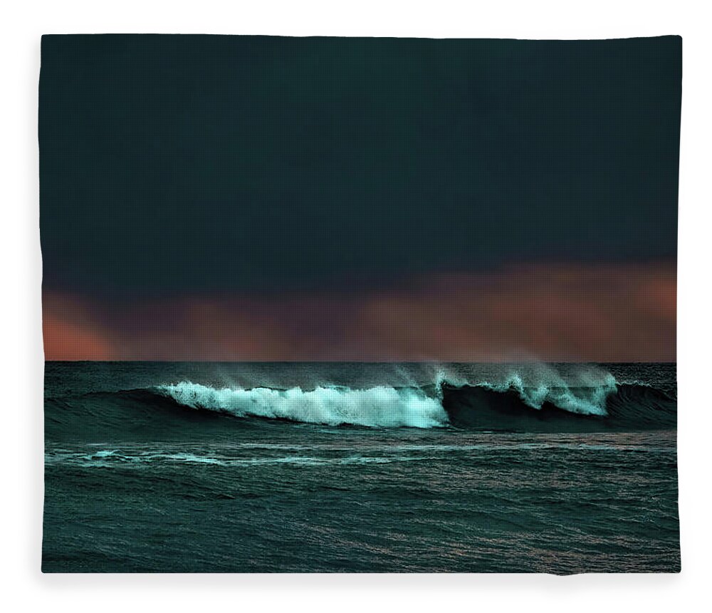 Florida Sunrise Fleece Blanket featuring the photograph Florida Sunrise Squall by Rebecca Herranen